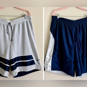 Nike reversible Basketball Shorts - Vintage Rare Navy Blue and White Mens Sz XXL